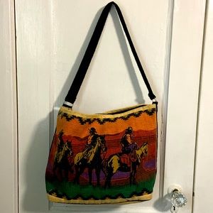 Western Cowboy Desert Horses Cotton Bag